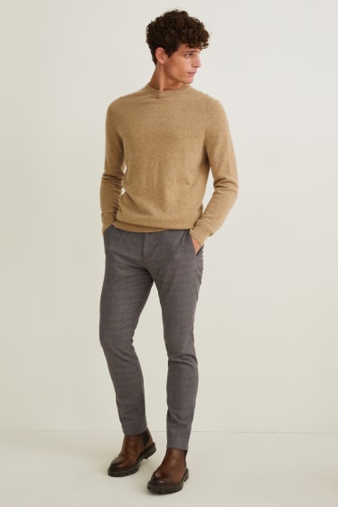 Men - Suit trousers - regular fit - LYCRA® - dark brown