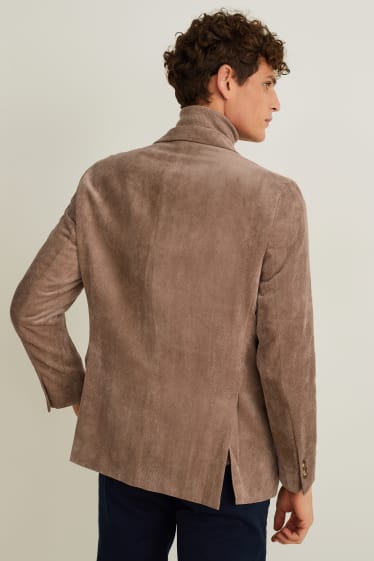 Hommes - Veste de costume - regular fit - matière texturée - beige