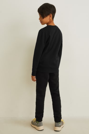 Enfants - Ensemble - sweat et pantalon de jogging - deux pièces - vert foncé / noir