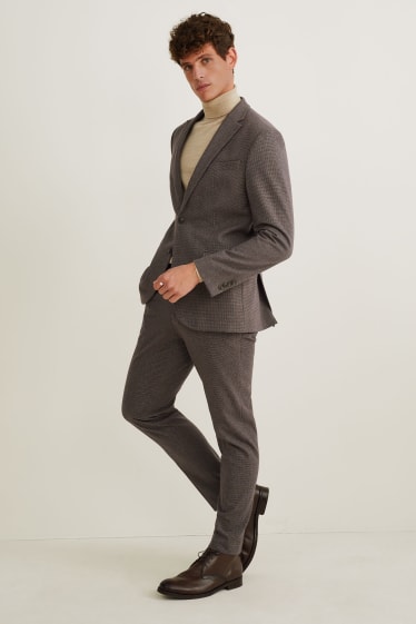 Men - Mix-and-match trousers - slim fit - flex - LYCRA® - dark brown