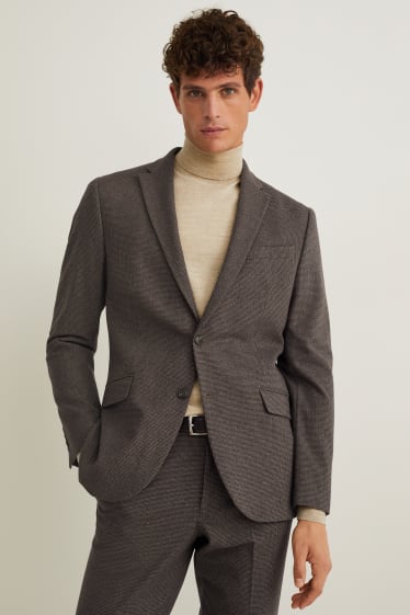 Men - Mix-and-match tailored jacket - slim fit - Flex - LYCRA® - dark brown