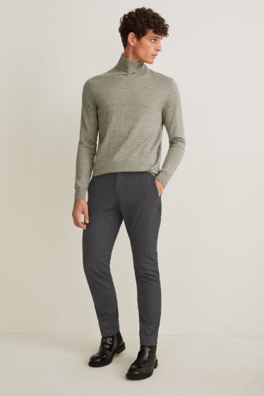 Mężczyźni - Spodnie od garnituru - regular fit - LYCRA® - ciemnoszary
