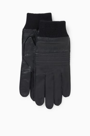 Bărbați - Mănuși din piele - negru