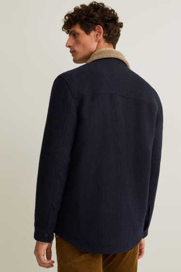 Hommes - Manteau - bleu foncé