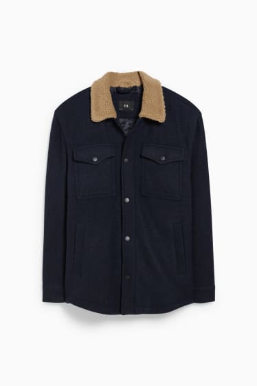 Hommes - Manteau - bleu foncé