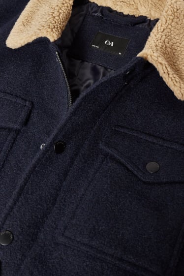 Hommes - Manteau - bleu foncé