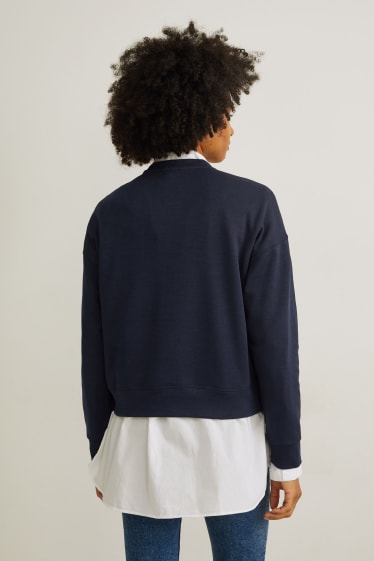 Damen - Langarmshirt - dunkelblau