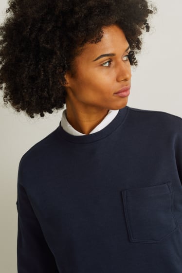 Damen - Langarmshirt - dunkelblau