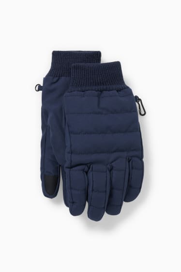 Hommes - Gants matelassés à fonction tactile - THERMOLITE® - bleu foncé