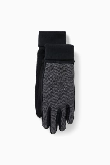 Men - Gloves - gray-melange