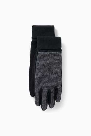 Herren - Handschuhe - grau-melange