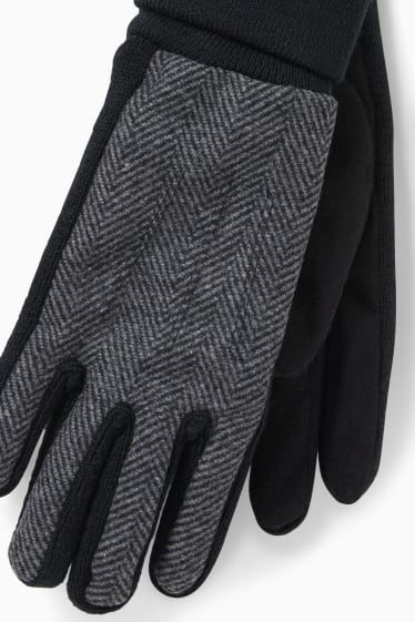 Herren - Handschuhe - grau-melange
