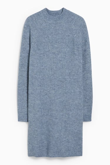 Femmes - Robe en maille - bleu chiné