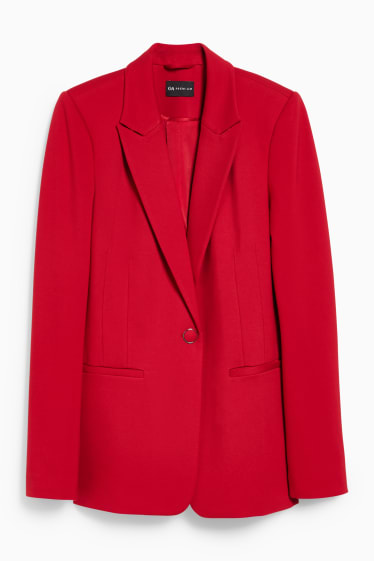 Damen - Blazer - tailliert - rot