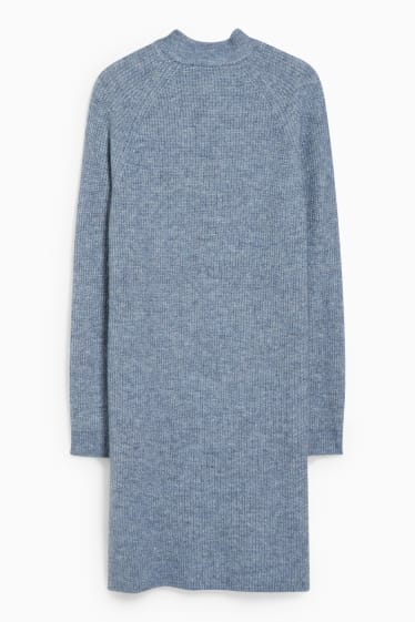 Femmes - Robe en maille - bleu chiné