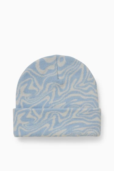 Donna - Berretto - fantasia - azzurro