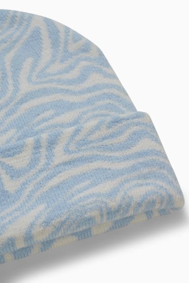 Donna - Berretto - fantasia - azzurro