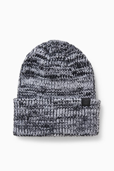 Uomo - CLOCKHOUSE - berretto in maglia - nero / bianco