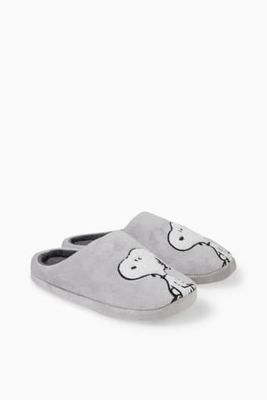 Donna - Pantofole - Snoopy - grigio chiaro
