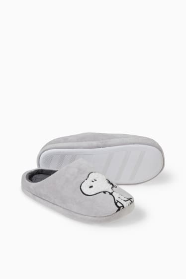Donna - Pantofole - Snoopy - grigio chiaro