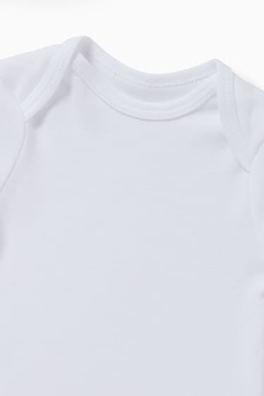 Bebés - Pack de 10 - bodies para bebé - algodón orgánico - blanco