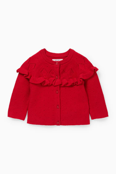 Baby Mädchen - Baby-Strickjacke - rot
