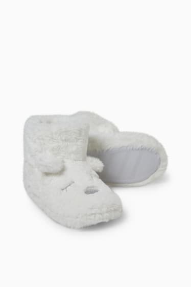 Women - CLOCKHOUSE - faux fur slippers - white