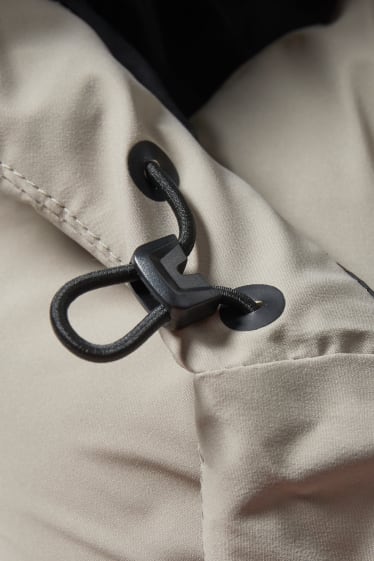 Men - Outdoor jacket with hood - idrorepellente - taupe