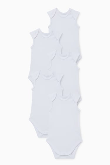 Unisex - Multipack of 5 - baby bodysuit - white