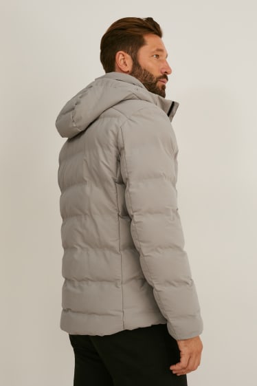 Men - Outdoor jacket with hood - idrorepellente - taupe