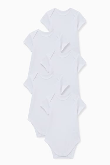 Unisex - Paquet de 5 - bodis per a nadó - blanc