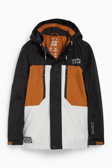 Children - Ski jacket with hood - brown