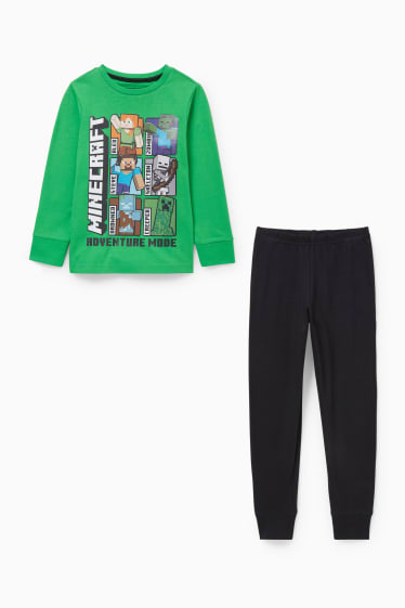 Kinder - Minecraft - Pyjama - 2 teilig - grün
