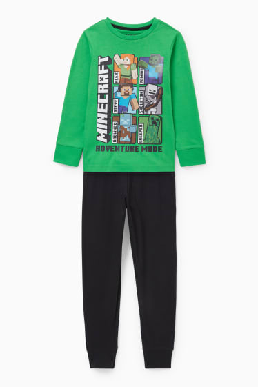 Dětské - Minecraft - pyžamo - 2dílné - zelená