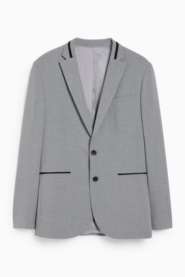 Hommes - Veste de costume - slim fit - Flex - LYCRA® - gris clair chiné