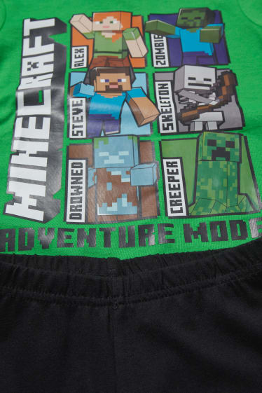 Bambini - Minecraft - pigiama - 2 pezzi - verde