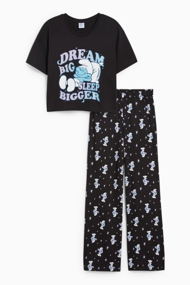 Mujer - Pijama - Los Pitufos - negro