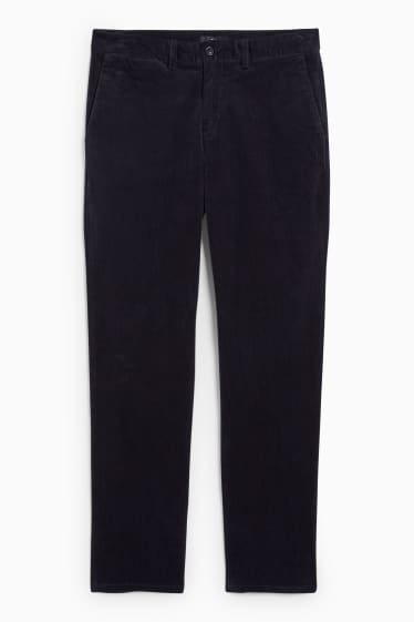 Hombre - Chino de pana - regular fit - stretch - LYCRA® - azul oscuro