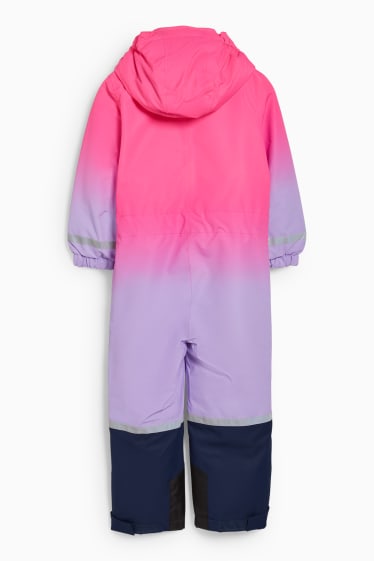 Children - Ski suit with hood - neon pink