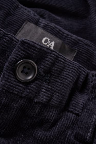 Hombre - Chino de pana - regular fit - stretch - LYCRA® - azul oscuro