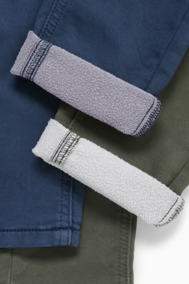 Children Boys - Multipack of 2 - thermal trousers - slim fit - blue / dark green