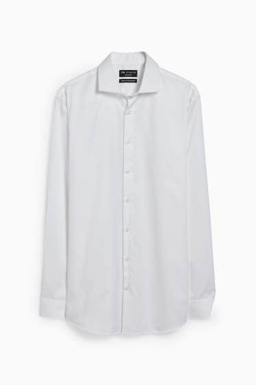 Home - Camisa formal - regular fit - cutaway - fàcil de planxar - blanc