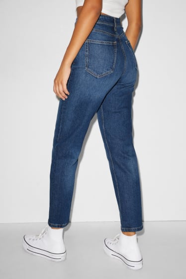 Women - CLOCKHOUSE - mom jeans - high waist - blue denim