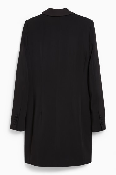 Women - Dress with shoulder pads - recycled - black