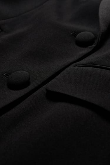 Damen - Kleid mit Schulterpolstern - recycelt - schwarz