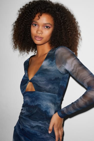 Damen - Kleid - dunkelblau