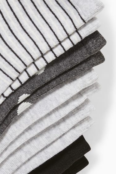 Children Girls - Multipack of 7 - socks - patterned - gray-melange