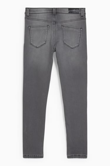 Children - Skinny jeans - thermal jeans - denim-gray