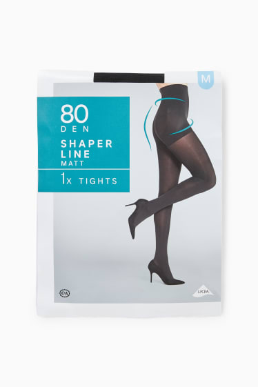 Dames - Panty - shaping effect - 80 DEN - zwart