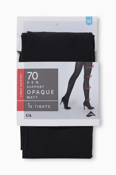 Damen - Stützstrumpfhose - LYCRA® - 70 DEN - schwarz